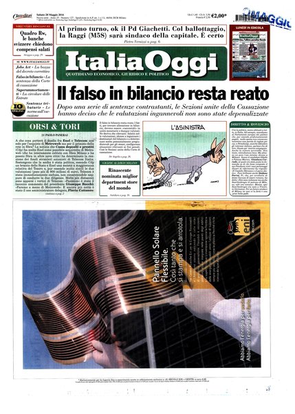 Italia oggi : quotidiano di economia finanza e politica